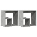  Sidebord 2 stk betonggrå 50x30x50 cm konstruert tre 840562