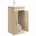  Badmøbel med vask Sonoma eik 42 x 40 x 84,5 cm Konstruert tre