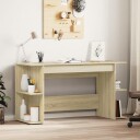  Skrivebord sonoma eik 140x50x75 cm konstruert tre
