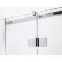 Brasta Nina Plus dusjvegg, 90x90x200 cm, klart glass, krom profil