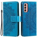 Samsung Galaxy A14 Mandala Series Lommebok-deksel Blå