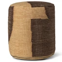 Ferm Living Forene Cylinder Pouf   Tan/Chocolate