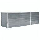 vidaXL Høybed galvanisert stål 240x80x77 cm grå