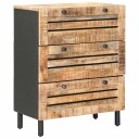 vidaXL Oppbevaringsskap 60 x 33 x 75 cm Massiv mango tre Naturlig