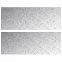  Sjekkplater 2 pcs sølv 80 x 30 cm Aluminium