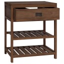 vidaXL Baderomsskap Naturlig 60 x 45 x 75 cm Massivt Teaktre