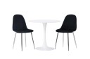 Venture Design Hamden & Polar spisegruppe Svart/svart 2 stoler & bord 80 cm