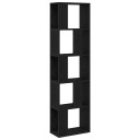 Bokhylle 5 lags Svart Eik 45x23,5x162,5 cm Konstruert Tre