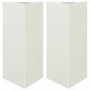 Plantekasser 2 stk hvit trekantet 40x34,5x70 cm stål