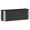 vidaXL Høybed Svart 100 x 30 x 36 cm WPC og Aluminium