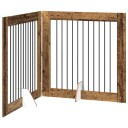 Vidaxl Foldbar Hundegitter Med Stativer 2 Stk. Gammelt Tre 200.5 cm