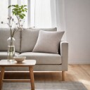 Pyntepute 45x45 cm   Lysegrå sofapute med fløyelslook   Myk pute til sofaen   Borg Living