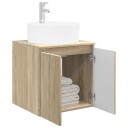  Vegghengt vaskeservant Sonoma eik 49,5 x 44,5 x 65 cm