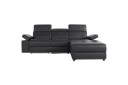 Hjørnesofa 3 seter Rayland Svart PU Høyre Elektrisk Recliner   Svart PU Høyre Elektrisk Recliner