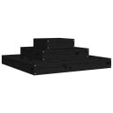 vidaXL Plantekasse svart 80x80x27 cm heltre furu