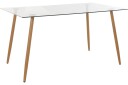 Abia Spisebord 140 cm Glass   Brun