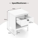2 lags nattbord med skuff og åpen hylle sidebord nattbord sofabord i tre