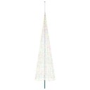 vidaXL Juletrebelysning med spyd og flaggstang 500 cm 1534 LED-lys
