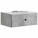  Vegghengt Nattbord med skuff 2 pcs Betonggrå 49 x 34,5 x 20 cm