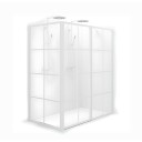 Macro Design Empire Dusjhjørne L med Sprosser Gunmetal / 76x75+98cm