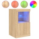  Sideskap med LED-lys sonoma eik konstruert tre 8721012252189