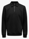 Only & Sons Ceres 1/4 Zip Sweat Polo Sort S