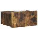  Vegghengt Nattbord med skuff 2 pcs Røkt Eik 49 x 34,5 x 24 cm