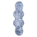 Bølgete Løper   Aranga Super Soft Fur stålblå Størrelse: 80 x 150 cm