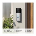 Ring Battery Video Doorbell Plus Retinal 2K ringeklokke sølv