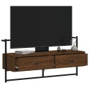 vidaXL TV-benk veggmontert brun eik 100,5x30x51 cm konstruert tre