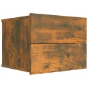 vidaXL Nattbord røkt eik 40x30x30 cm konstruert tre