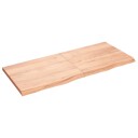 vidaXL Vegghylle lysebrun 140x60x4 cm behandlet heltre eik