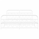  Sengeramme i metall med hode- og fotgavl hvit 180x200 cm 8721102646584