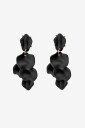 Bow19 Details Øreringer Leaf Earrings Svart