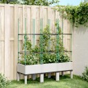 Plantekasse med espalier hvit 120x40x142,5 cm PP