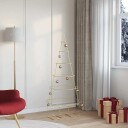 Metall juletre med stativ Gull 150 cm Pulverlakkert stål