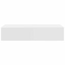  Vegghylle med skuffer hvit 80x33x17 cm konstruert tre 8721158650085
