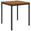 vidaXL Hage middagsbord Naturlig og svart 70 x 68,5 x 75 cm
