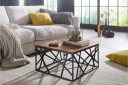 Tijero Sofabord 60 cm - Massivt Tre/Svart