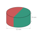 Supermagneter Diametralt Magnetisert Skivemagnet 12 mm – for Sensorer og Koblinger