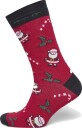 Lindbergh Christmas Bamboo Sock   RED   40 47
