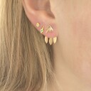 Stine A Jewelry Dancing Three Leaves Behind Ear Forgylt Sølv Sterling 925 