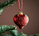 Brink Nordic Juletrepynt God Jul-hjerte rødt og gull 5cm