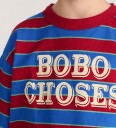 Bobo Choses Genser - Preget - Flerfarget m. Logo - Bobo Choses - 6-7 år (116-122) - Genser Blå Bordeaux Grønn Rød - 116-112