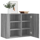  Veggskap grå sonoma 75x35x60 cm konstruert tre