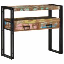  Sidebord Flerfarget 90x33x75 cm Solid Gjenbrukt Tre & Metall