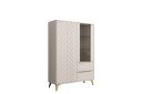 Vemdalen Vitrineskap 104x150 cm   Beige
