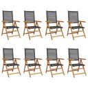  Lenestoler for hage 8 stk svart polyrotting og heltre 3214522