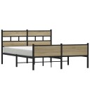  Sengeramme i metall uten madrass sonoma eik 160x200 cm 8721158367860