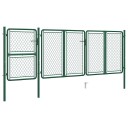 vidaXL Hageport stål 400x125 cm grønn